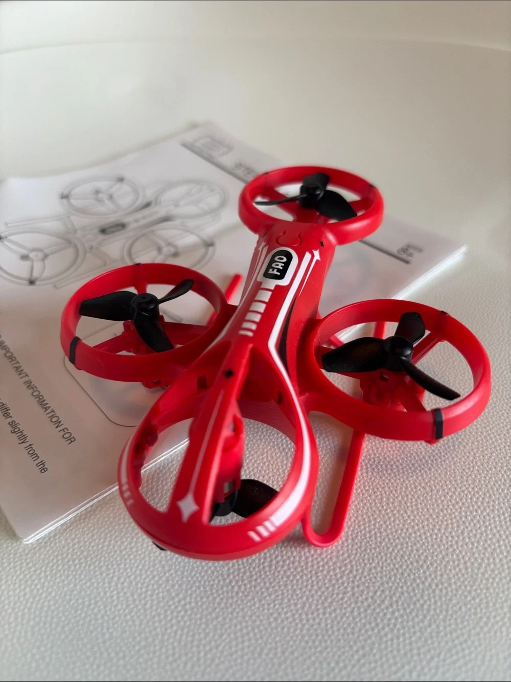 FAO Schwarz Red Stealth Stunt Mini Drone with Controller